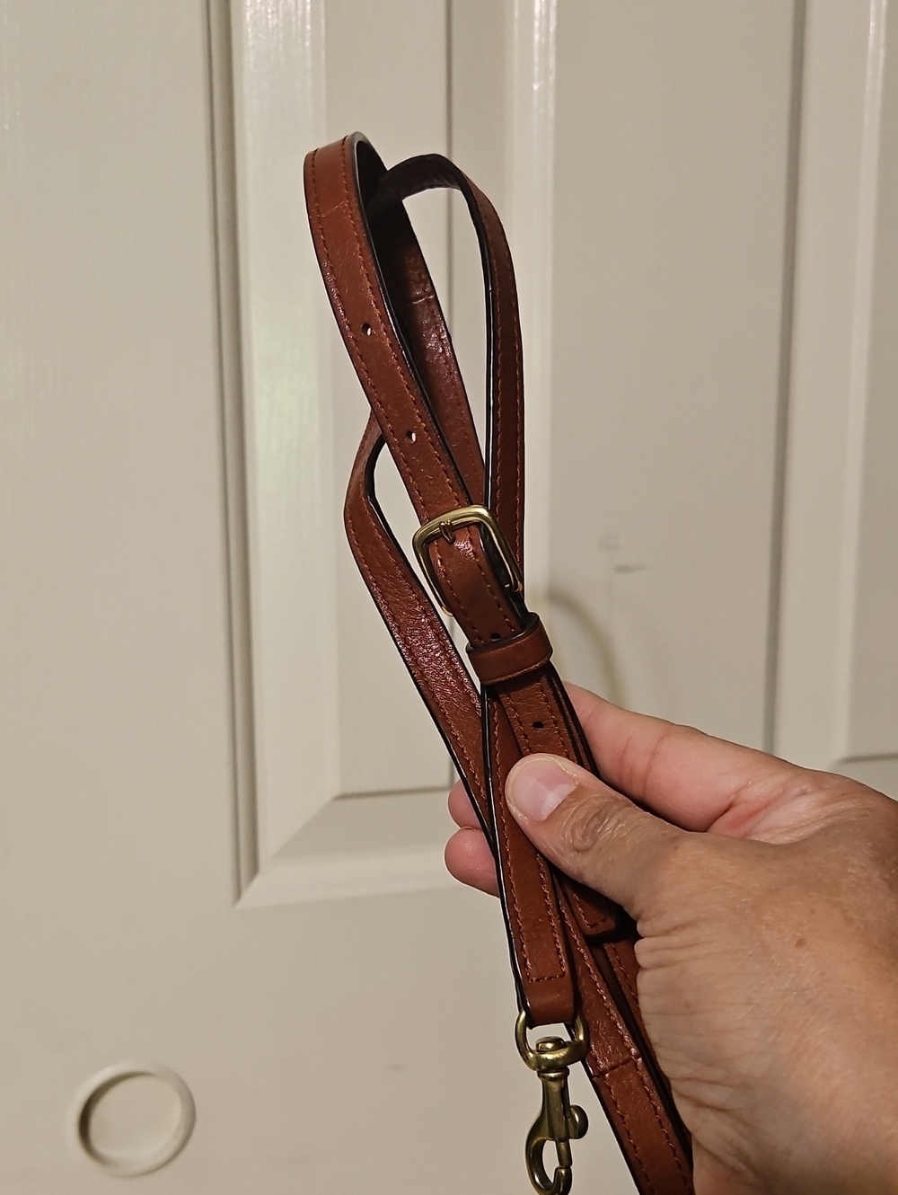 Coach EUC Replacement Brown Leather Adjustable Crossbody Strap